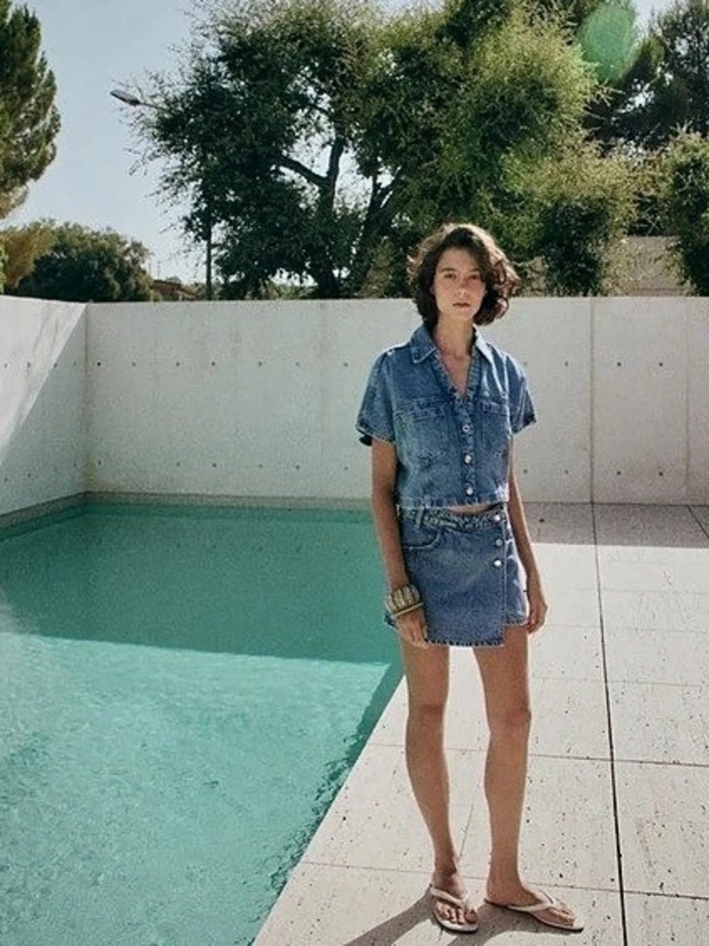 New with tags! Zara Wrap Denim Skort
